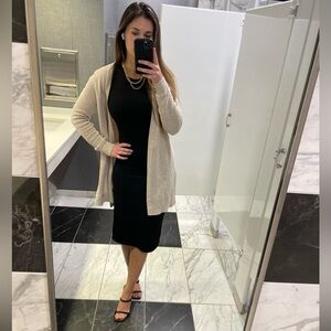 Olivia Rae Black Fitted Midi Dress